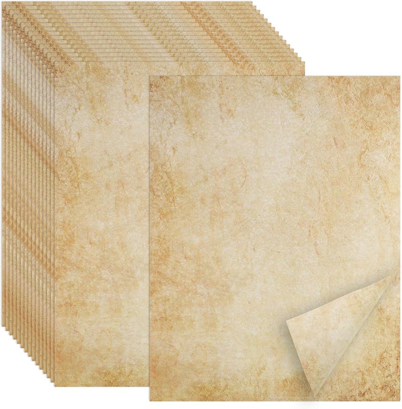 Joyberg 70PCS Vintage Paper 8.5 x 11 in Parchment paper for Writing Letter writing Paper, Decorative Printer Paper for Invitation, Letter, Resume, Award, Diploma, Art, Craft, Certificate Antique - Image 1